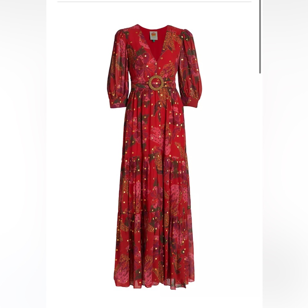 Farm Rio maxi dress. Size small. Comes with belt. New no tag.